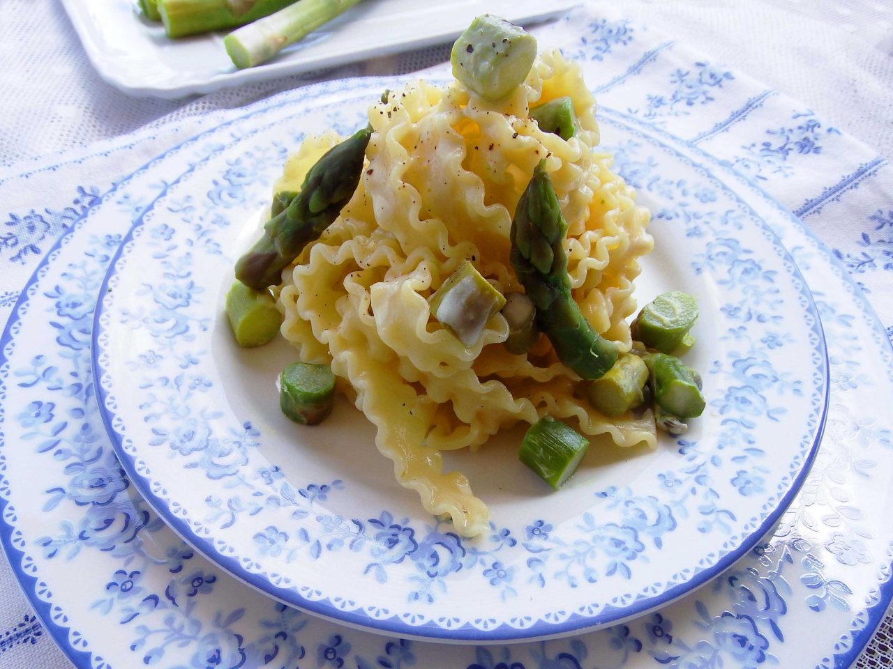 Mafalde in fricassea di asparagi