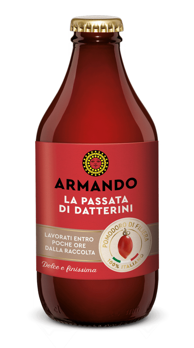 Armando 3 D bottiglia Passata Datterini rossi 330ml