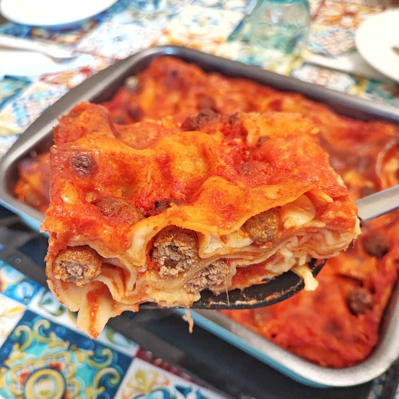 Lasagne mit Fleischbällchen