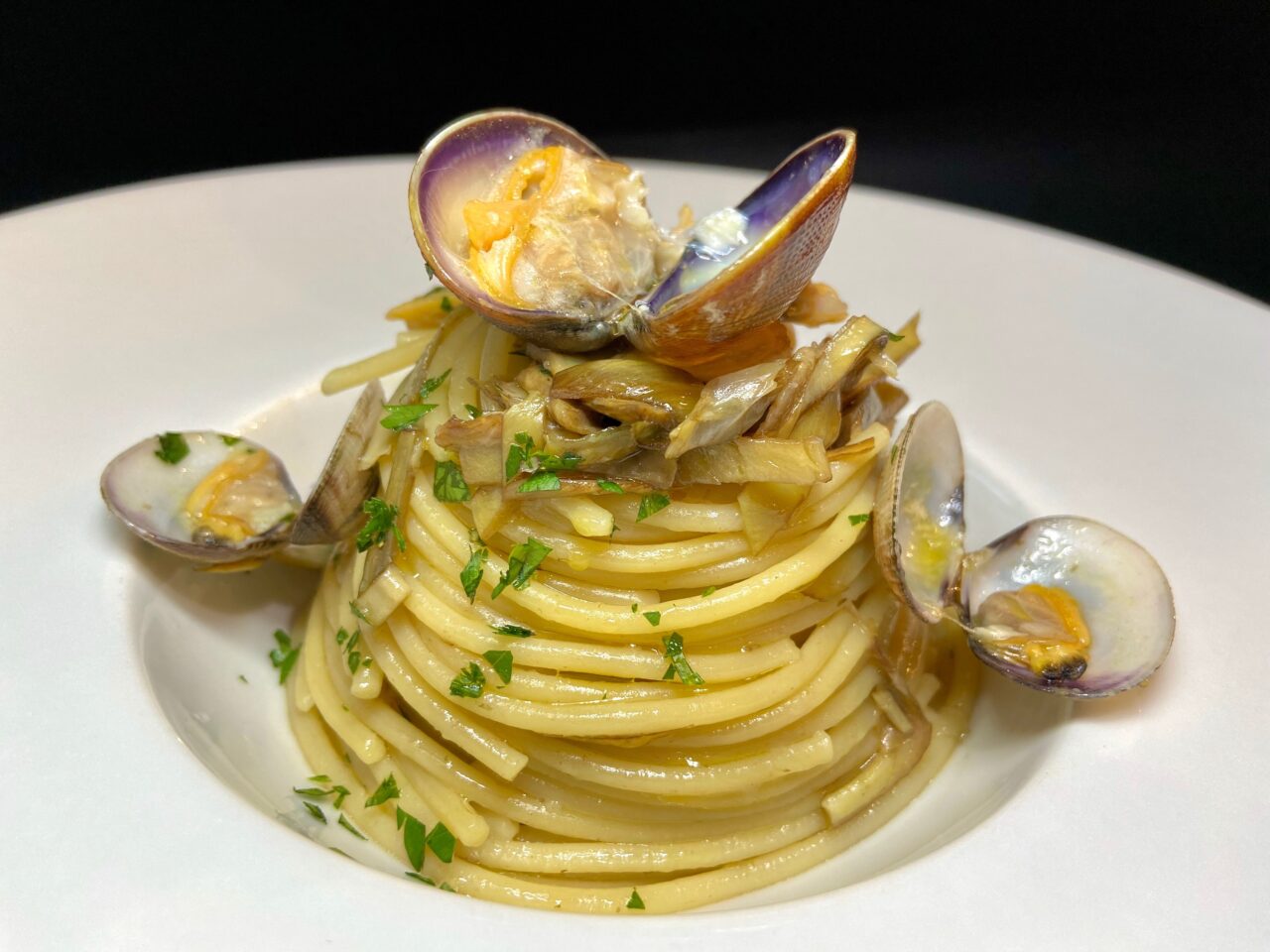 Ricetta spaghetti pasta armando vongole carciofi unastellaincucina