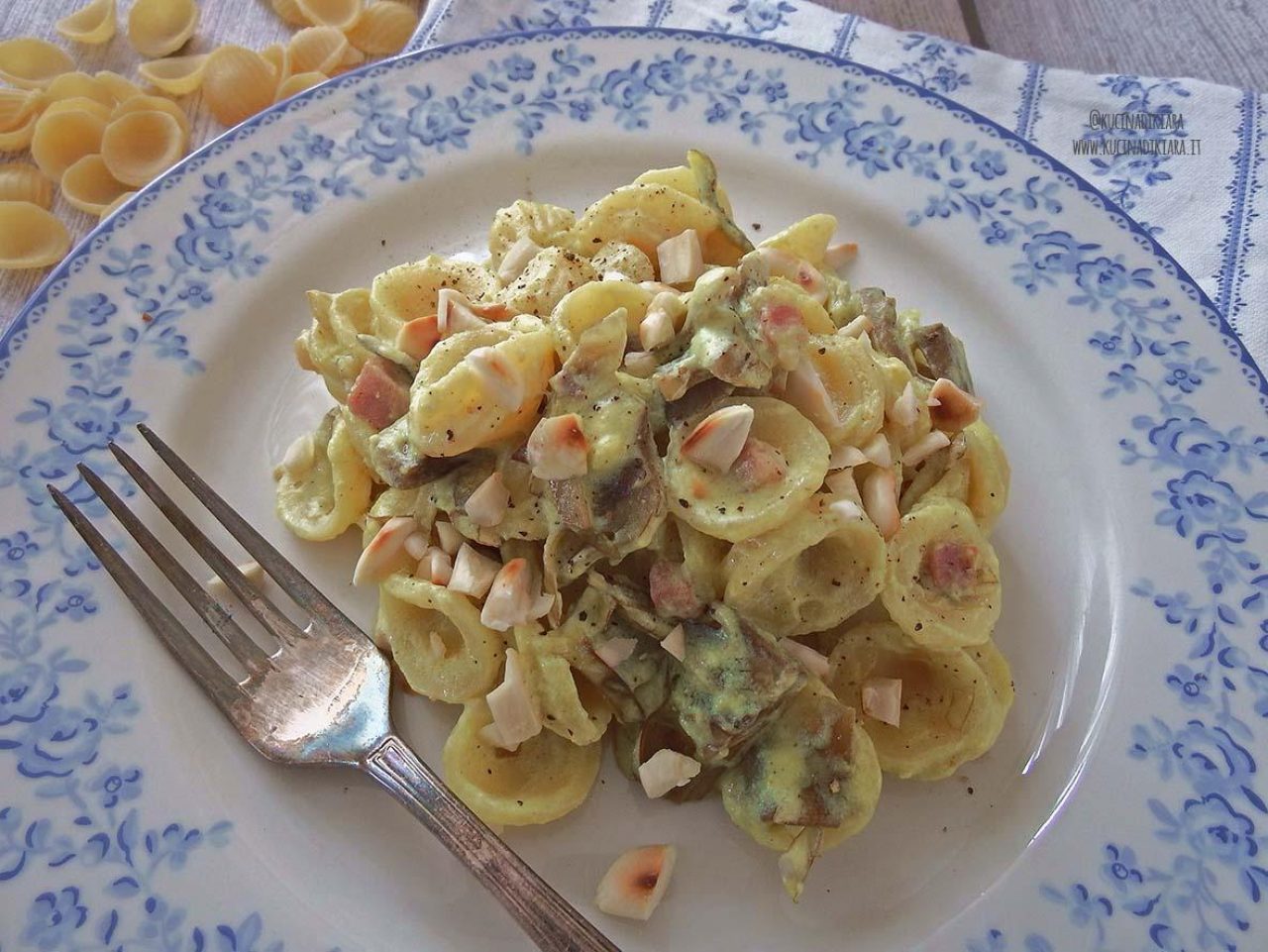 1Orecchiette Carciofi Pancetta Ricotta Mandorle