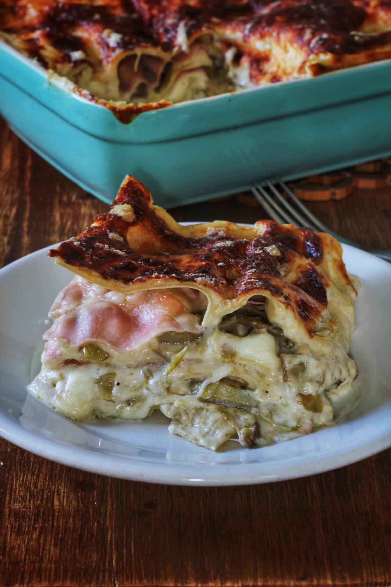 Lasagne con carciofi e prosciutto