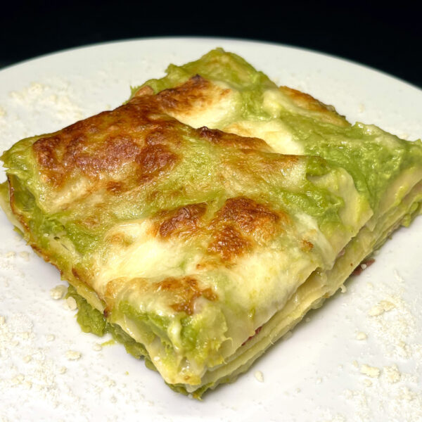 Lasagna agli asparagi e speck