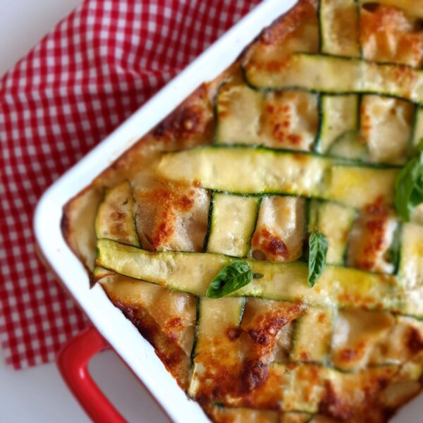 Weiße Zucchini-Lasagne